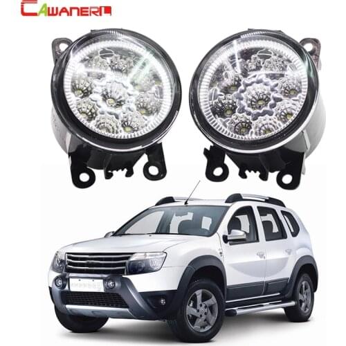 Cawanerl Car Styling LED Light Fog Lamp DRL Daytime Running Light 12V Blue White Orange For Renault DUSTER SUV 2012-2015