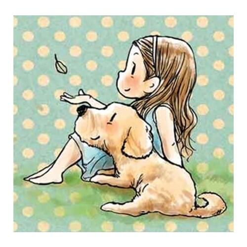 Girl animalsTransparent Silicone Clear Rubber Stamp Sheet Cling Scrapbooking DIY Cute Pattern Photo Album Paper Card Decor Stamp