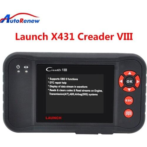LAUNCH X431 Creader VIII OBD2 Engine ABS Airbag SRS AT Diagnostic Tool Code Reader EPB Oil SAS Reset Free Update Free Shipping