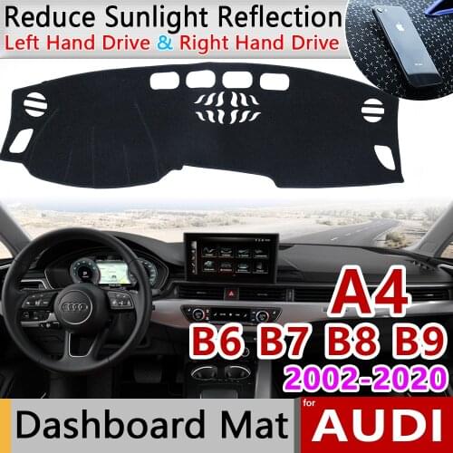 For Audi A4 B6 B7 B8 B9 2002~2020 8E 8H 8K 8W Anti-Slip Mat Dashboard Cover Pad Sunshade Dashmat Car Accessories S4 RS4 S-Line
