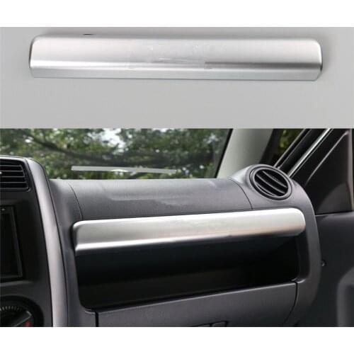 For Suzuki Jimny 2007-2015 Car Passenger Seat Front Storage Glove box Decor Sequin Strip Cover Sticker Trim styling
