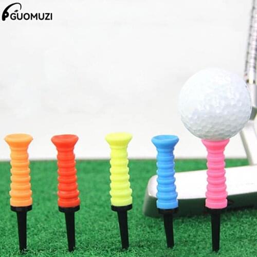 Golf Elastic Tee Soft Rubber Sleeve Ball Nail Elastic Soft Ball Nail Limit Resistance Ball Tee Accessories Random Color