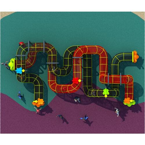 Factory sells customized Outdoor physical play Series CE,ISO,TUV children Net Rope Climbing playground FX17926