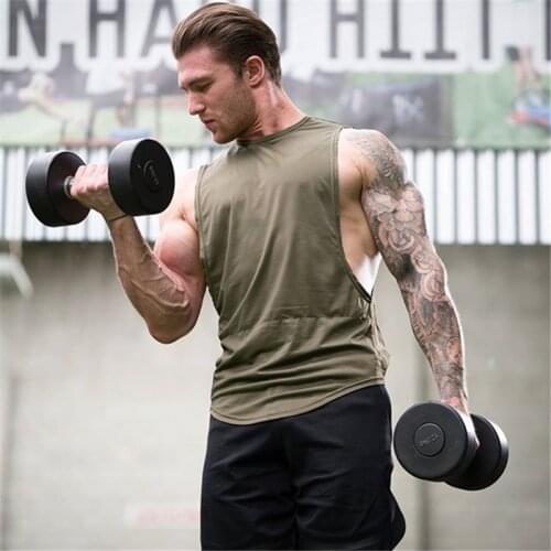 GYMOHYEAH New Hot Selling Tank Top Fitness Kleding Heren Tank Tops Zomer Gym Kleding Voor Mannelijke Mouwloos Vest Shirts M-XXL