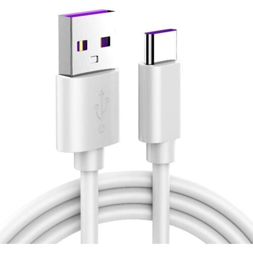 5A USB Type C Cable For Samsung S20 S9 S8 Xiaomi Huawei P30 Pro Fast Charge Mobile Phone Charging Wire White Cable
