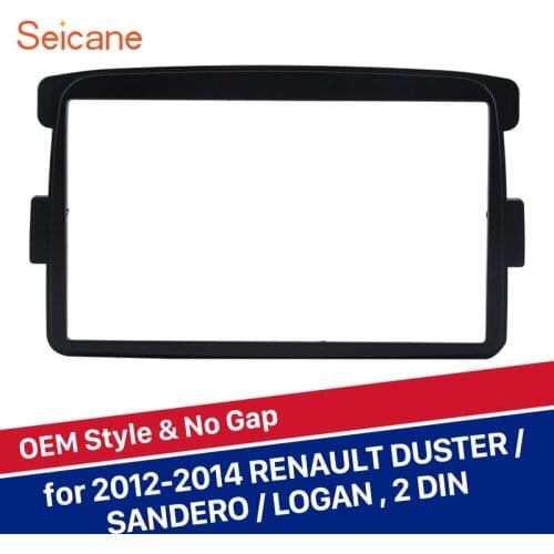 Seicane refitting 2 Din Car Auto Stereo Interface Panel Cover Kit Frame Fascia for 2012-2014 RENAULT DUSTER SANDERO LOGAN