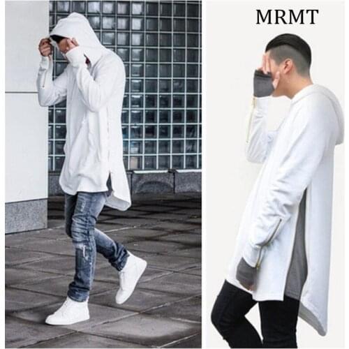 2021 Mens Hoodies Sweatshirts High Street Long Zipper Sweatshirt Cut Extended Zip Hoody Men male
