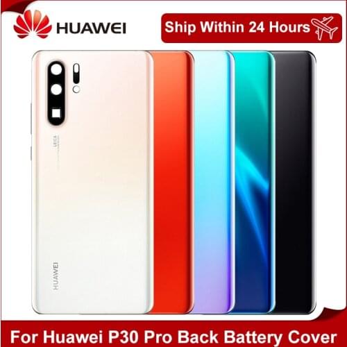 Original For Huawei P30 Pro Back Cover Battery Glass with Camera Glass Lens For P30 Pro Rear Cover