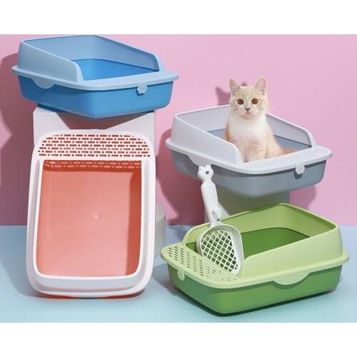 Semi-closed Cat Litter Box Closed Cat Toilet Training Kit Extra Large Furniture Arenero Gato Cerrado Plastic Pet Products