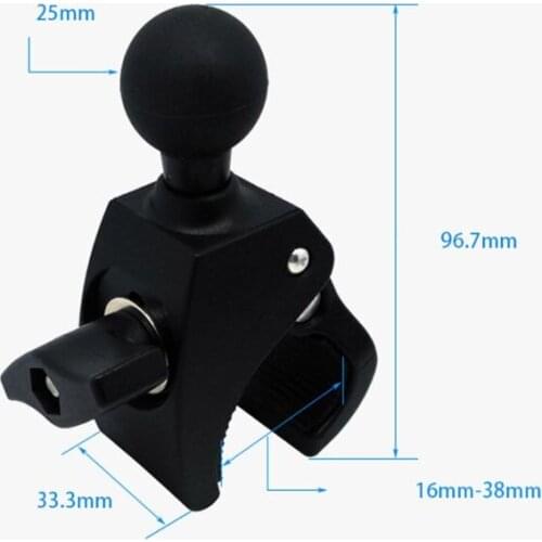 652F Motorcycle Bicycle Handle Bar Rail Mount with 1 inch Ball Mount for gopro Action Camera for ram mount Handlebar Clamp