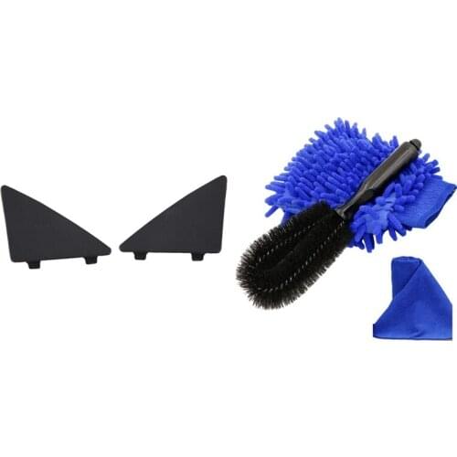 Car Wheel Cleanning Brush,Wheel and Component Brush & Front Bumper Triple-cornered Cover Cap for Mazda 3 Axela 2014-2017