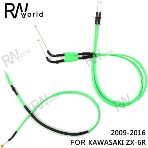 Motorcycle Replacement Throttle Line Clutch Cable Steel Wire For KAWASAKI ZX-6R ZX6 R 2009 2010 2011 2012 2013 2014 2015 2016