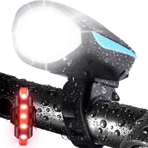 Super Bright Rechargeable Bicycle Light Bicycle USB Bike Light Waterproof LED Headlight Power Bank Bike Accessories