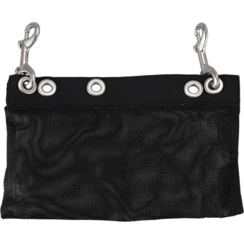 Scuba Diving Heavy Duty SMB Marker Buoy Bag Mesh Storage Pocket for Diving Marine Boat Kayak Pouch with 2 SS Snap Hook
