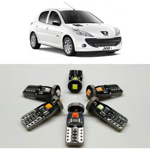 Car Interior Led Light For peugeot 206 307 308 407 207 508 3008 208 2008 error free white red yellow pink