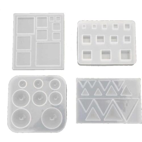 All Size Square Round Triangle DIY Geometric Resin Silicone Mold Jewelry Tools