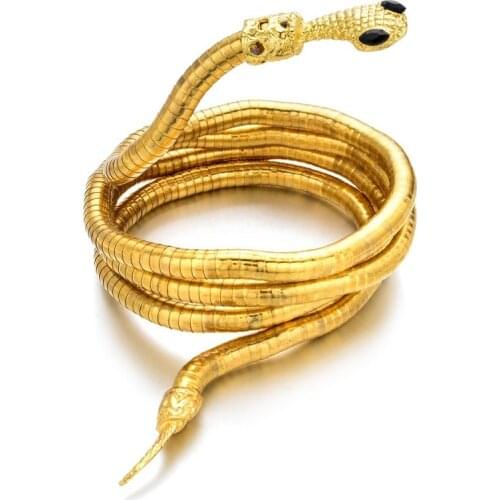 Harajuku Steampunk Goth Exaggerated Snake Necklace For Women Adjustable Shape Bracelet Emo Slytherin Jewelry Gothic Accessories