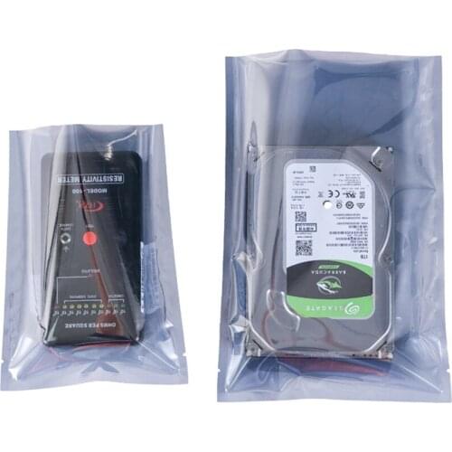 1000Pcs Flat Top Anti-static Packaging Bag Recyclable Tear Notch Antistctic Storage Bag for Electronic Components