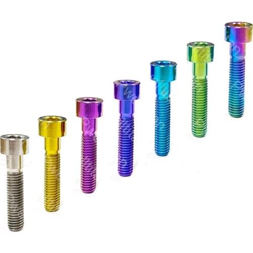 M6 X 30 35 Bike Headset Titanium Bolt Button Allen Hex Head Ti Bicycle Stem Top Cap Screw 2 PCS