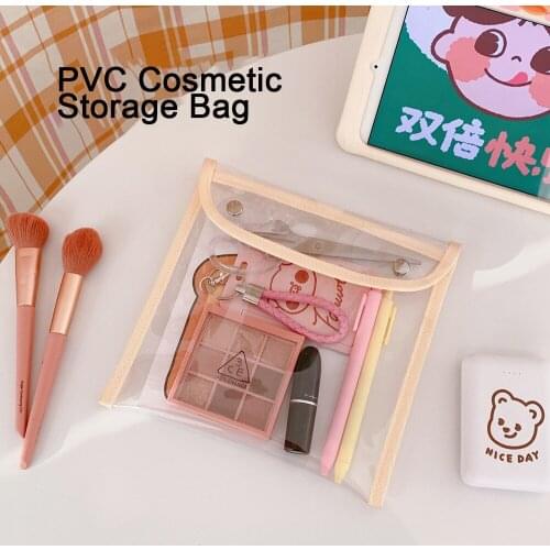 2021 Fashion Simple Transparent Waterproof Girls Travel Cosmetic Bag Makeup Case Handbag Organizer Storage Pouch Wash Bag