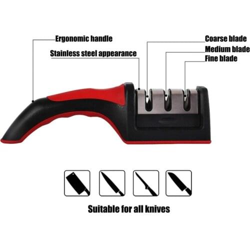 Knife Sharpener 3 Stages Professional Kitchen Sharpening Stone Grinder knives Whetstone Tungsten Diamond Ceramic Sharpener Tool