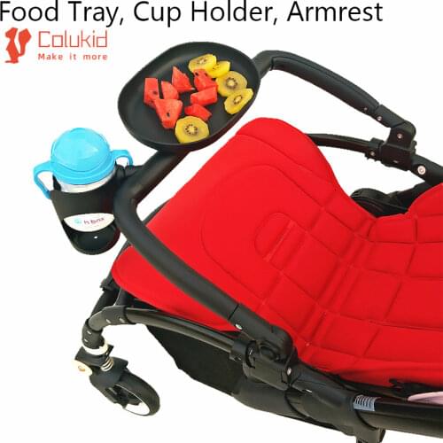 3 Into 1 Baby Stroller Accessories Armrest Food Tray and Cup Holder For Bugaboo Bee 5 Stroller Bumper Child Dinner Table