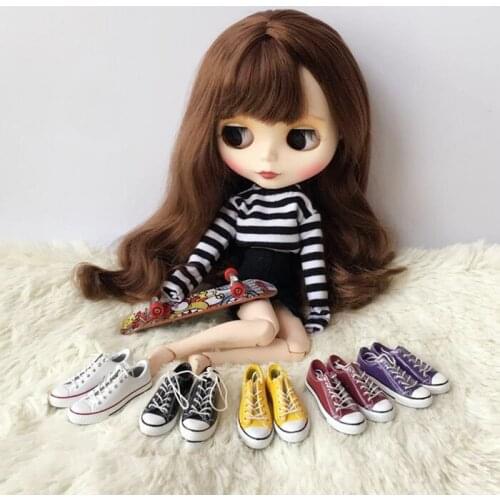 4.5cm 1/6 Doll Sneakers for Blyth Shoes 1/6 Fashion Casual Doll Shoes for Blyth doll