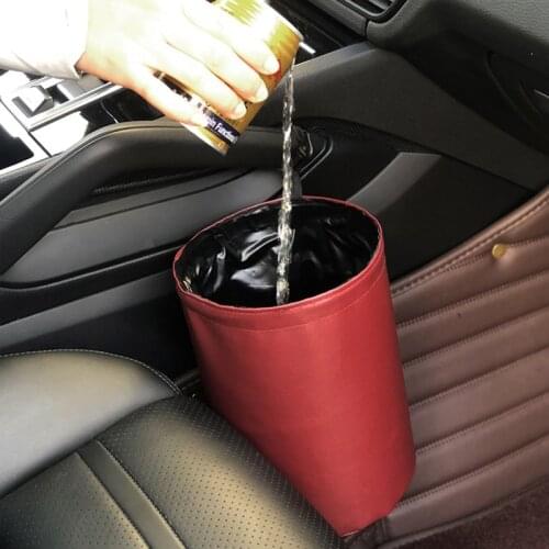 Car Storage Busket Interior Rubbish Container for Waste Organizer Holder Waterproof Garbage Can Trash Bin Folding Auto Accessory