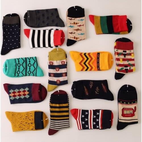 Free Shipping New Style Man luxury colorful Business cotton brand men socks,colorful dress socks US 7.5-12 (5 pairs/lot )