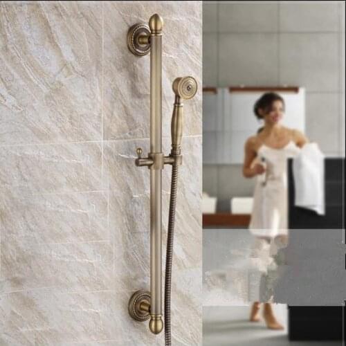 Free shipping high quality bronze finished brass material bathroom shower rod showerhead seat support slid bar