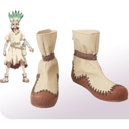 Dr. Stone Ishigami Senku Boots Men Women Adult Cosplay Ankle Boots Fashion Casual Retro Vintage Shoes Gift