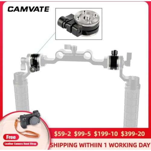 CAMVATE 2PCS Standard ARRI Rosette (M6 Thread) Double Sided Bolt-On Mount For DSLR Camera Shoulder Rig / EVF Mount Attachment