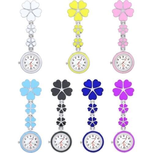 Sakura Nurse Watch Clip Buckle Female High-quality Nurse Chest Watch Luminous Pocket Clock Brooch Nurse Fob Watch Hospital Gift