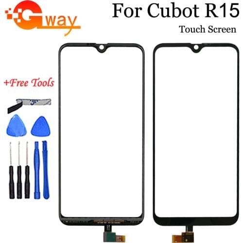 Black 6.26" For Cubot R15 Touch Screen Front Glass Digitizer Sensor Touchscreen Panel For Cubot R15 Mobile Phone Parts + Tools