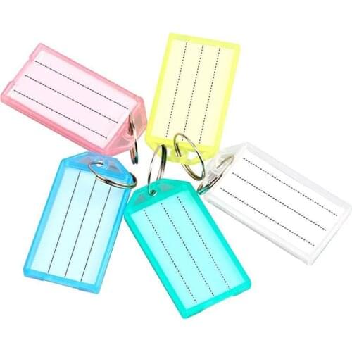 Colored plastic flip key fodg luggage tag Office hotel can mark the number classification key plate