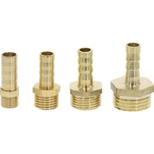 Brass Pipe Fitting 6mm - 25mm 8 10mm Hose Barb Tail 1/8" 1/4" 3/8" 1/2" 3/4" 1" BSP Male Connector Joint Copper Coupler Adapter