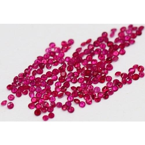 Natural Unburnt Ruby Round Faceted Loose Bare Gem Man Woman Jewelry DIY Material Ring Earring Pendant Valet Inlay Wholesale