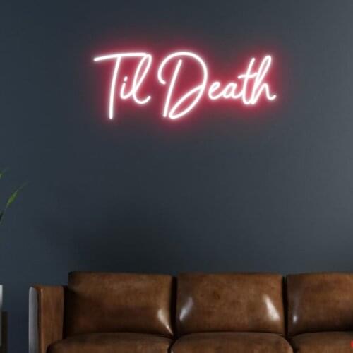 Til Death Wedding Neon Sign Handmade Custom LED Neon Sign,Wedding Light Sign,Neon LED Sign,Neon Lights,Custom Neon Light Sign