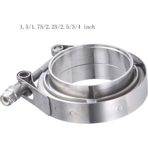 Stainless Steel 1.5/1.75/2.25/2.5/3/4 V-Band Clamp with Flange for Auto Exhaust Pipe Automobiles