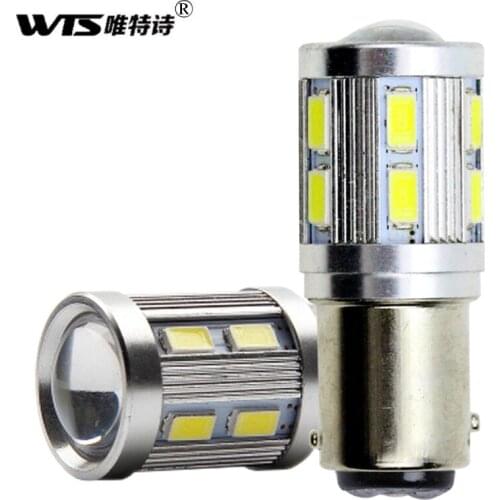 Wholesale 50pcs/lot 1157 BAY15D 12SMD 5630 c ree Lens LED Signal Brake light Car Styling White Red DC 12V led tail signal light