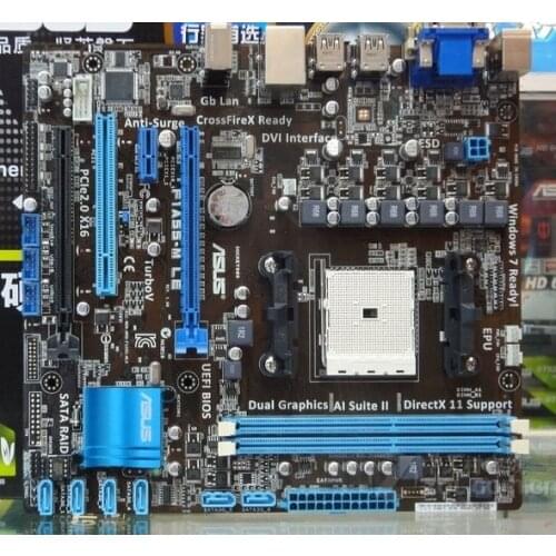 Original motherboard for ASUS F1A55-M LE Socket FM1 DDR3 USB2.0 32GB DVI VGA A55 Desktop motherboard Free shipping