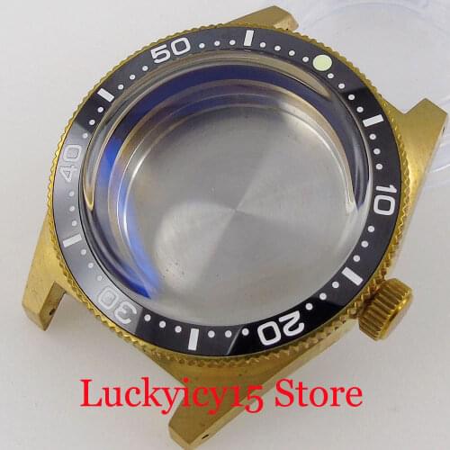Real Bronzed Solid 300M Waterproof 40mm Automatic 62MAS Watch Case fit NH35A NH36A Black Insert Sapphire Crystal