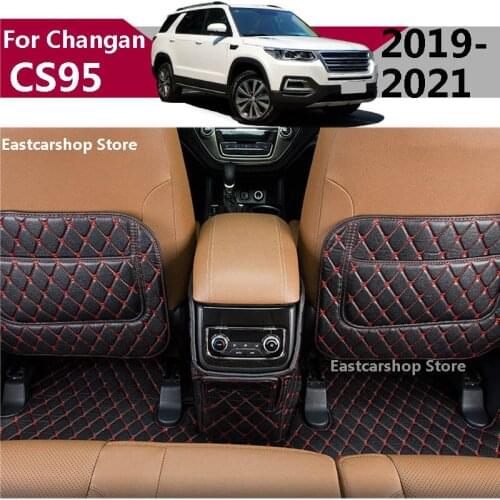 For Changan CS95 2021 2020 2019 Car Rear Seat Anti-Kick Pad Rear Seats Cover Back Armrest Protection Mat Car Accessories
