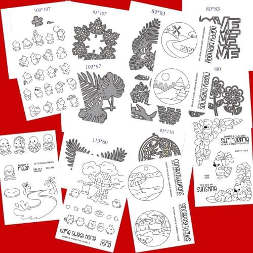 Transparent Clear stamps and metal cutting dies