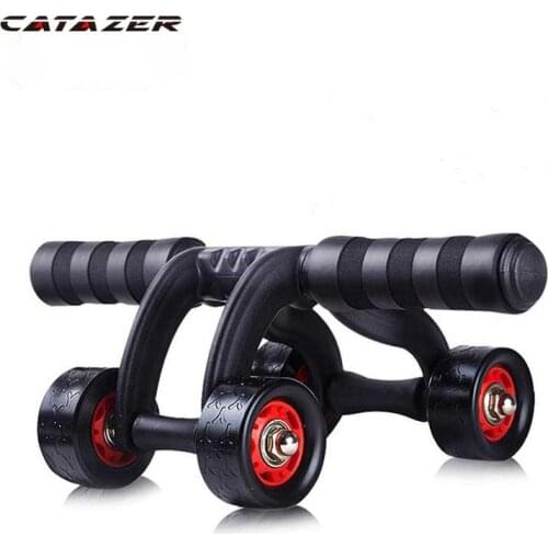 Abdominal Roller for Muscle Exercise Equipment Home Indoor Office Fitness No Noise Fitness Equipment Roller Push-up 4 Wheel