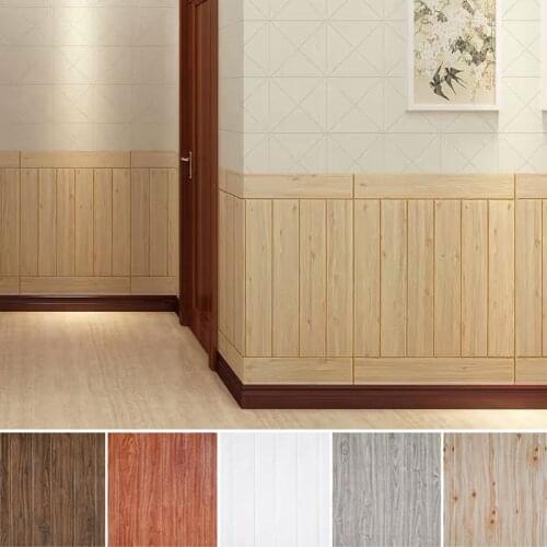 New Wood Grain Self-adhesive Wall Paste Waterproof Wallpaper Living Room Bedroom Kitchen Home Decoration Wallpaper