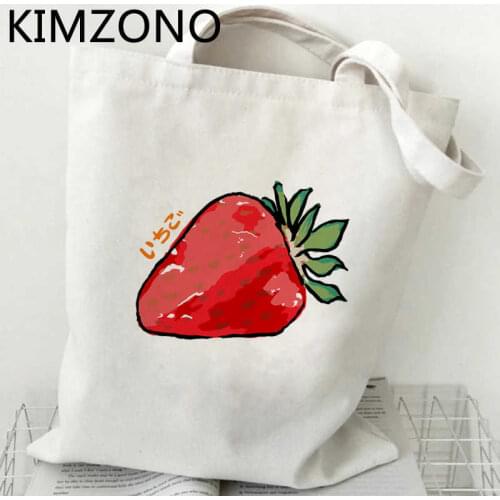 Strawberry shopping bag cotton recycle bag bolso handbag eco bag woven shoping sacola bolsas reutilizables grab