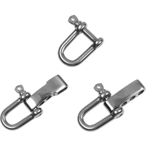 Stainless Steel U Anchor Shackle Screw Pin Paracord Bracelet Buckle Outdoor Survival Rope Fittings