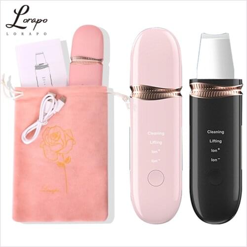 Sonic Skin Scrubber Facial Cleanser Cleaner Ion Acne Blackhead Sonic Scraper Cleaner Blackhead Remover EMS Lifting Exfoliator