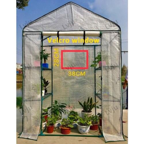 Lvju 143x73x195cm PE Green House Frame And Cover Mini Urban Garden Greenhouse For Home Indoor Planting